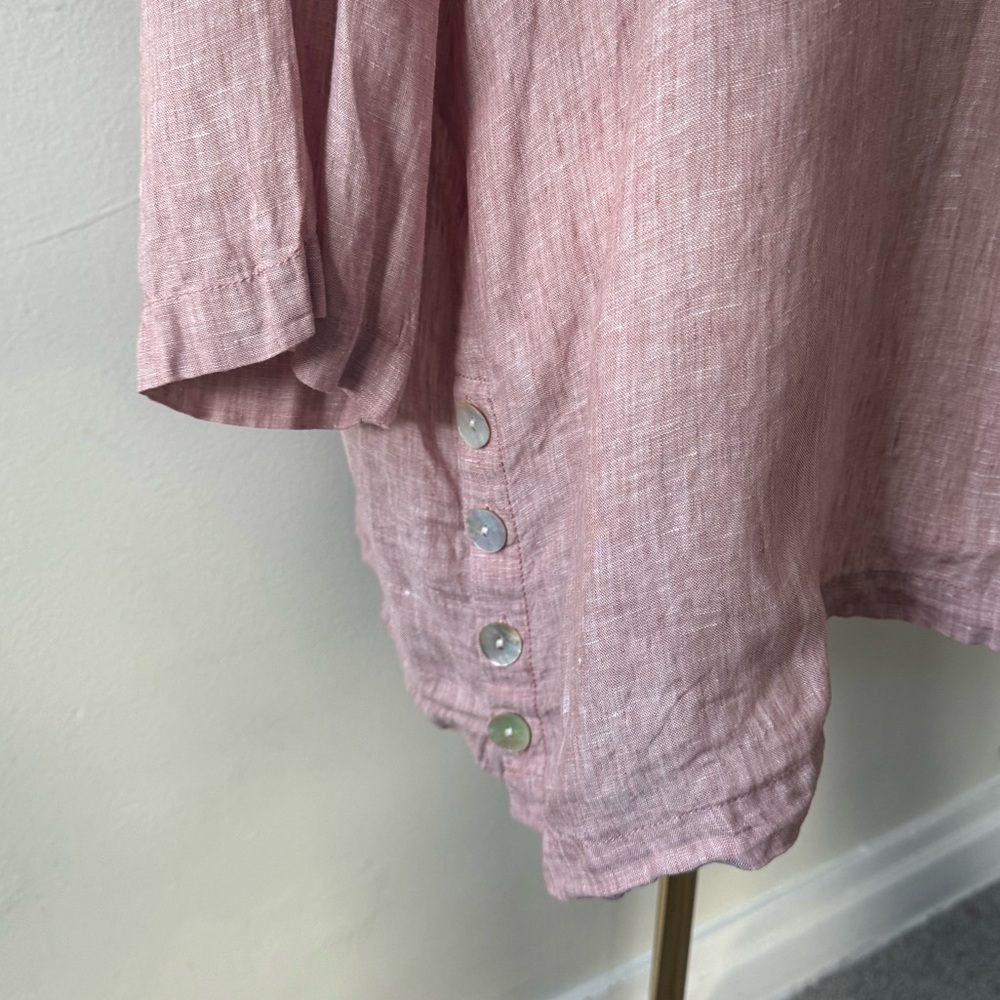 Sigrid Olsen Mauve Linen Tunic Top - Size 1X - Picture 7 of 14